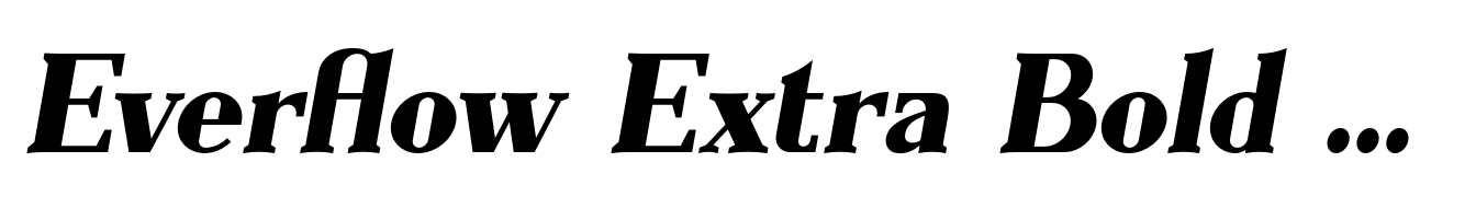Everflow Extra Bold Italic